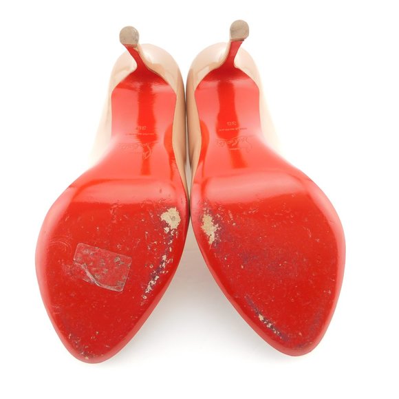 CHRISTIAN LOUBOUTIN Nude Patent Classic Heel Pumps 39 - Picture 7 of 9